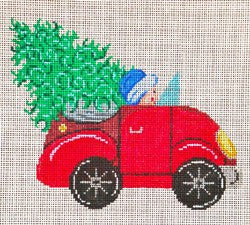 VW Bug With Tree