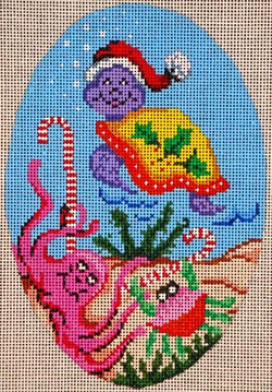 Turtle, Crab Oval Ornament