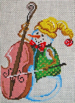 Snowman and Bass Fiddle Ornament