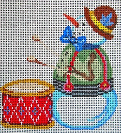 Snowman and Drums Ornament