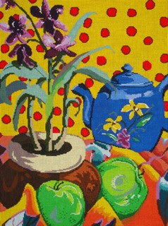 Teapot and Green Apples