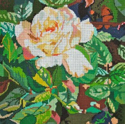 White Rose on Greenery 
