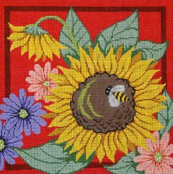 Sunflowers and Bee 