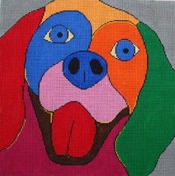 Spaniel on Gray - 8x8