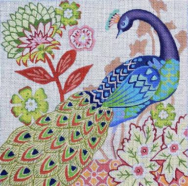 Peacock - Red Leaves