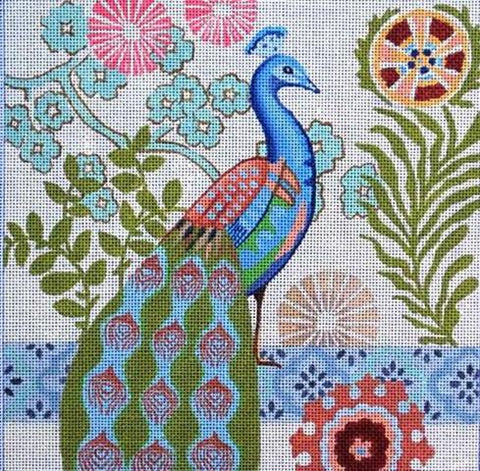 Peacock - Red Flowers