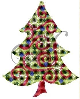 Chartreuse Swirlz-n-Snowflakes