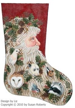 Santa and Critters Stocking - 18ct