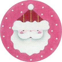 Pink Santa Ornament