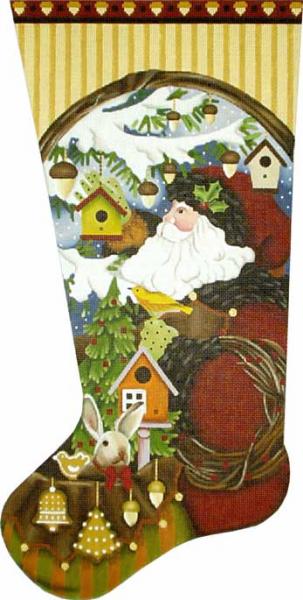 Big Wild Wood Santa Stocking
