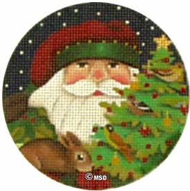 Forest Santa Ornament