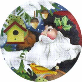 Wild Wood Santa Ornament