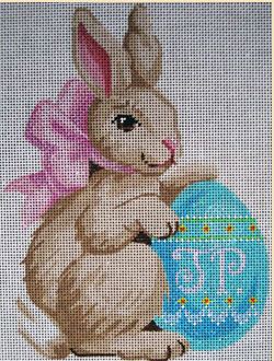 Bunny with Egg on Right
