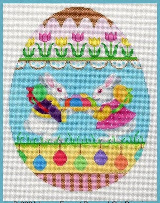 Large Egg w Boy and Girl Bunnies