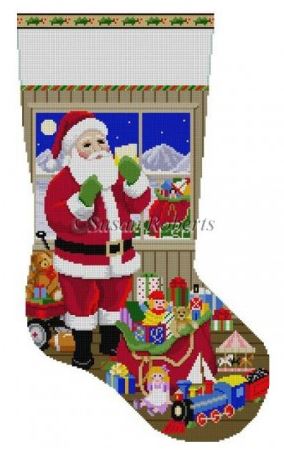 Santa Packing The Bags Stocking