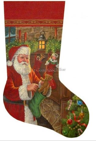 Santa Filling The Stockings - Stocking