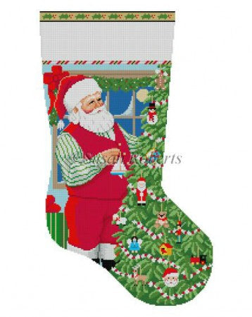 Santa Decorating Toy Tree Stocking