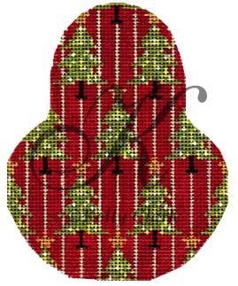 Christmas Trees on Red Pear
