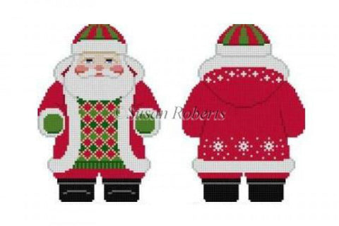 Snowflake Red Jacket Santa