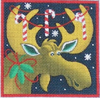 Moose with Candy Canes