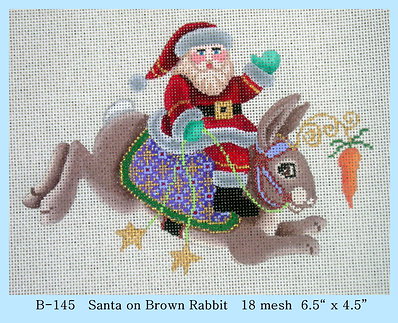 Santa on Brown Rabbit