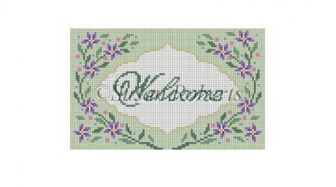 Welcome Purple and Pink Sign
