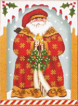 Golden Star Santa Ornament