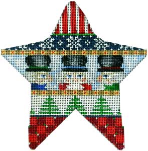 Nutcrackers/Snowflakes/Stripes Star Ornament