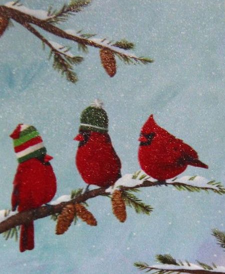 Red Birds on Branch II
