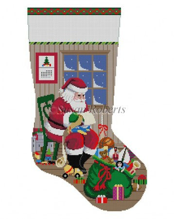 Santa w/list Checking Bag