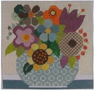 Flowers in Teal Vase
