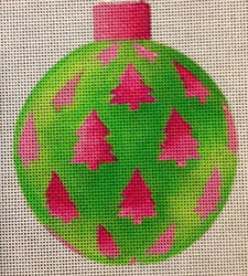 Green with Pink Trees