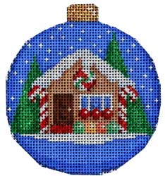 Gingerbread House Ball Ornament