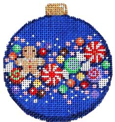 Gingerbread Confetti Ball Ornament