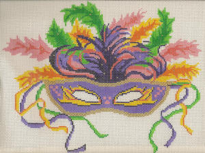 Large Mardi Gras Feather Mask
