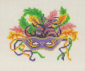 Small Mardi Gras Feather Mask