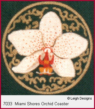 Miami Shores Orchid Coaster