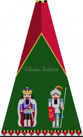 King Arthur and Sir Lancelot Nutcracker Tree Skirt Panel (with background)