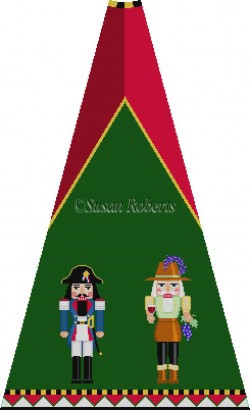 Napoleon and Winemaker Nutcracker Tree Skirt Panel (with background)