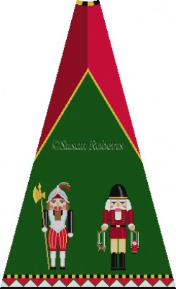 Swiss Guard and Puppeteer Nutcracker Tree Skirt Panel (with background)