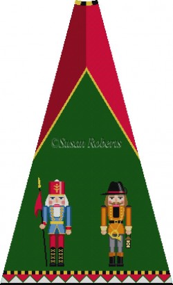 Sentry and Night Watchman Nutcracker Tree Skirt Panel (with background)