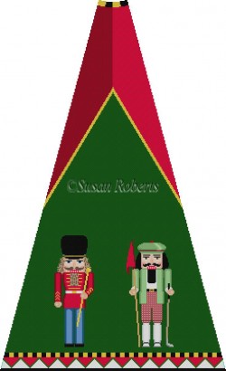 Band Major and Golfer Nutcracker Tree Skirt Panel (with background)
