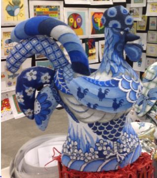 Rooster Blue/White