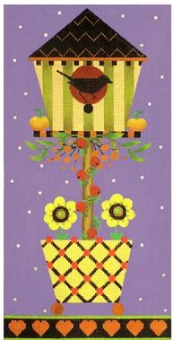 Pumpkin Birdhouse Topiary