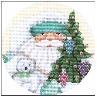 Winter White Santa Ornament