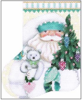 Winter White Santa Mini-Sock