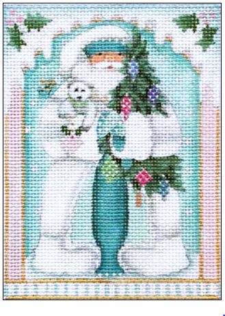 Winter White Santa Ornament