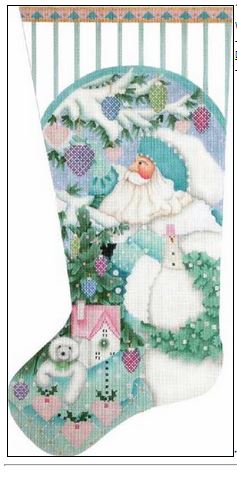 Winter White Santa Sock
