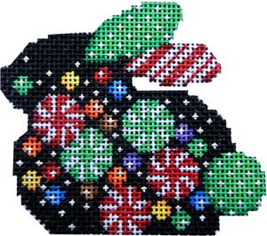 Peppermint Confetti Christmas Bunny