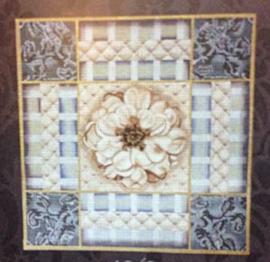 Taupe and Blue Rose Collage